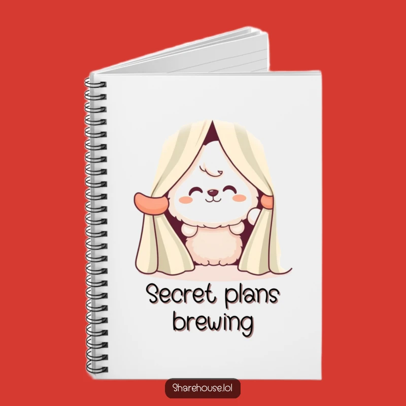 Funny Fluffy Peeking Notebook: Jot Down Ideas with a Grin