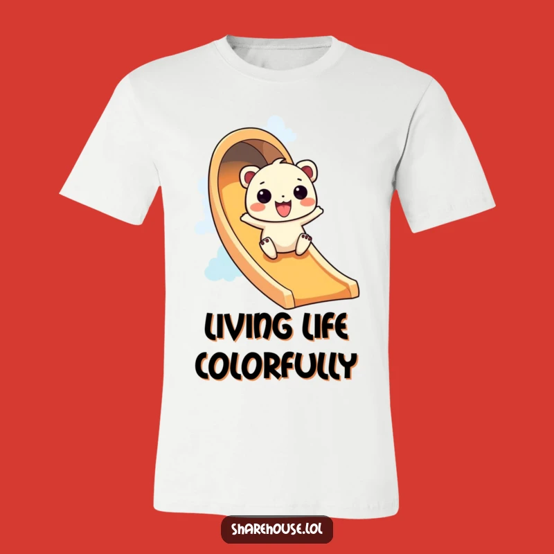 Funny Wiggly Rainbow Slide T-Shirt: Ride the Fun Wave