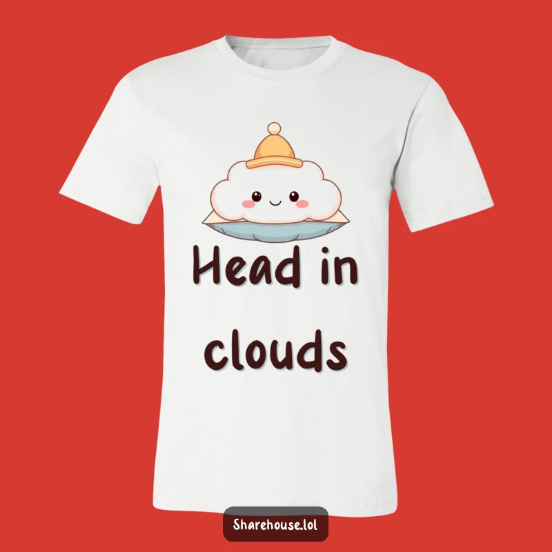 Funny Cloud Tee: Float Through Your Day with This Hilarious Pillow Design