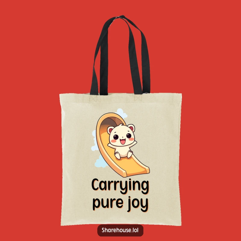 Funny Wiggly Rainbow Slide Tote Bag: Carry Your Joyful Adventures