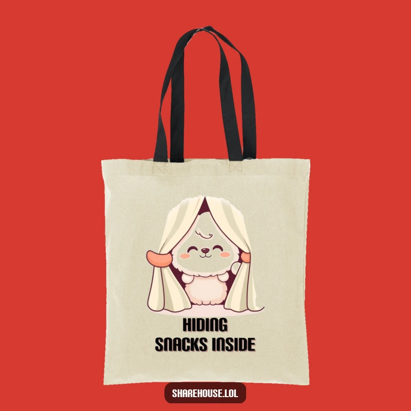 Funny Fluffy Peeking Tote Bag: Carry Your Fun Secrets